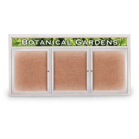 United Visual Products Open Faced Traditional Rounded Corkboard UV644ARC-WHITE-BLSPRU